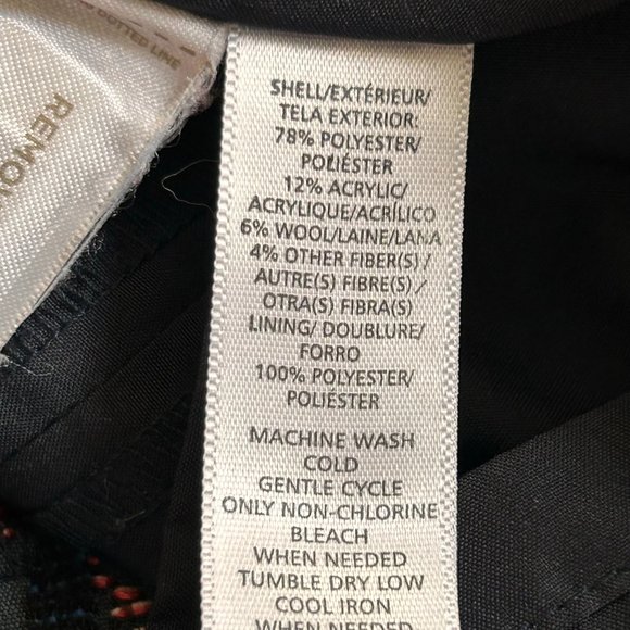 / Ann Taylor LOFT Jacquard Short Skirt Criss Cross Pattern Wool Blend NWOT US 2 - Picture 8 of 8